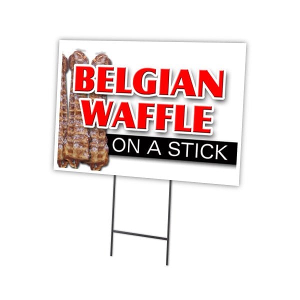 Belgian Waffle On Stic Yard & Stake outdoor plastic coroplast window, C-1824 Belgian Waffle On Stic